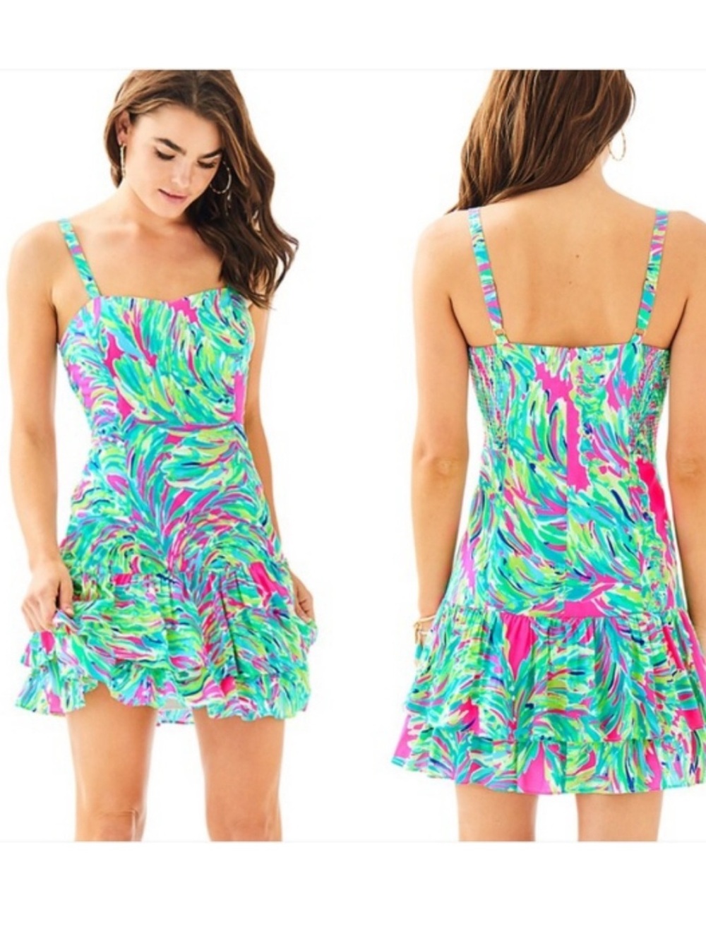 NWT Lilly Pulitzer Morgana Dress SZ 0 Raz Berry Shady Lady